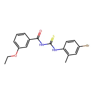 N-[(4-bromo-2-methylphenyl)carbamothioyl]-3-ethoxybenzamide structure