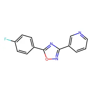 3-[5-(4-Fluorophenyl)-1,2,4-oxadiazol-3-yl]pyridine structure