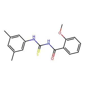 N-[(3,5-dimethylphenyl)carbamothioyl]-2-methoxybenzamide structure
