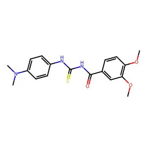 N-[[4-(dimethylamino)phenyl]carbamothioyl]-3,4-dimethoxybenzamide structure