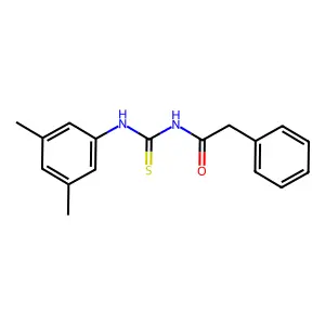 N-(3,5-dimethylphenyl)-N'-(phenylacetyl)thiourea structure