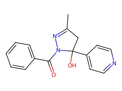 (5-hydroxy-3-methyl-5-pyridin-4-yl-4H-pyrazol-1-yl)-phenylmethanone structure