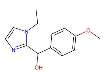 (1-ethyl-1H-imidazol-2-yl)(4-methoxyphenyl)methanol structure