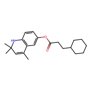 2,2,4-Trimethyl-1,2-dihydroquinolin-6-yl 3-cyclohexylpropanoate structure