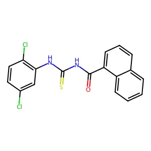 N-[(2,5-dichlorophenyl)carbamothioyl]naphthalene-1-carboxamide structure