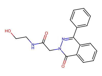 N-(2-hydroxyethyl)-2-(1-oxo-4-phenylphthalazin-2-yl)acetamide structure