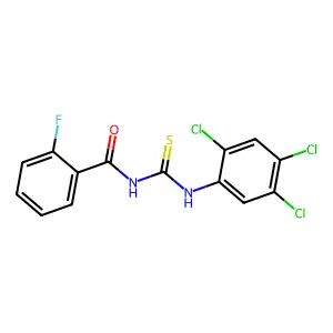 2-fluoro-N-[(2,4,5-trichlorophenyl)carbamothioyl]benzamide structure