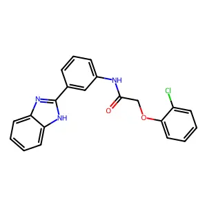 N-[3-(1H-benzimidazol-2-yl)phenyl]-2-(2-chlorophenoxy)acetamide structure