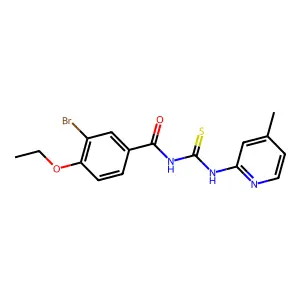 3-bromo-4-ethoxy-N-[(4-methylpyridin-2-yl)carbamothioyl]benzamide structure