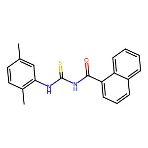 N-[(2,5-dimethylphenyl)carbamothioyl]naphthalene-1-carboxamide structure