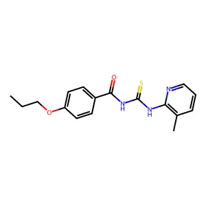 N-[(3-methylpyridin-2-yl)carbamothioyl]-4-propoxybenzamide structure