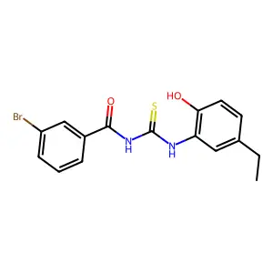 3-bromo-N-[(5-ethyl-2-hydroxyphenyl)carbamothioyl]benzamide structure