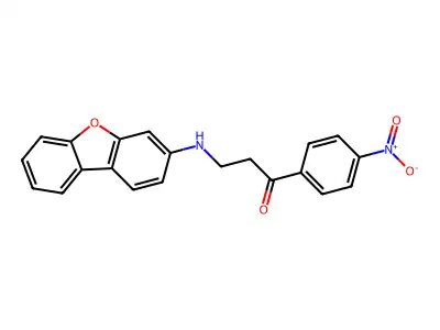3-(Dibenzofuran-3-ylamino)-1-(4-nitrophenyl)propan-1-one structure