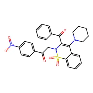 2-(3-benzoyl-1,1-dioxo-4-piperidin-1-yl-1 structure