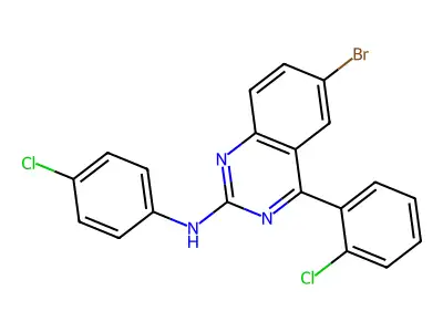 6-bromo-4-(2-chlorophenyl)-N-(4-chlorophenyl)quinazolin-2-amine structure