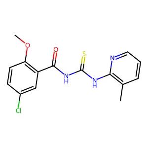 5-chloro-2-methoxy-N-[(3-methylpyridin-2-yl)carbamothioyl]benzamide structure