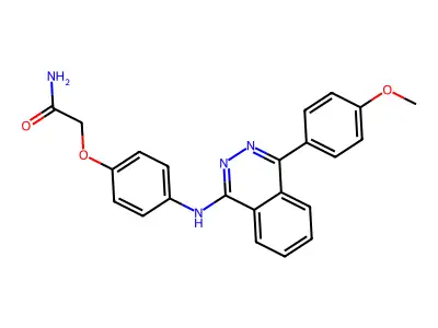 2-(4-{[4-(4-Methoxyphenyl)phthalazin-1-yl]amino}phenoxy)acetamide structure