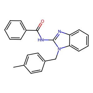N-[1-[(4-methylphenyl)methyl]benzimidazol-2-yl]benzamide structure
