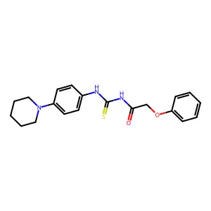 2-phenoxy-N-[(4-piperidin-1-ylphenyl)carbamothioyl]acetamide structure