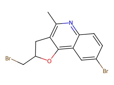 8-Bromo-2-(bromomethyl)-4-methyl-2,3-dihydrofuro[3,2-c]quinoline structure