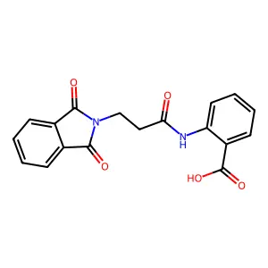 2-{[3-(1,3-dioxo-1,3-dihydro-2H-isoindol-2-yl)propanoyl]amino}benzoic acid structure