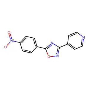 5-(4-Nitrophenyl)-3-pyridin-4-yl-1,2,4-oxadiazole structure