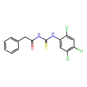 2-phenyl-N-[(2,4,5-trichlorophenyl)carbamothioyl]acetamide structure