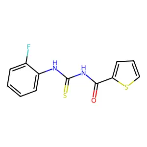 N-[(2-fluorophenyl)carbamothioyl]thiophene-2-carboxamide structure