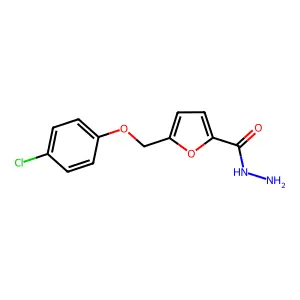 5-[(4-Chlorophenoxy)methyl]furan-2-carbohydrazide structure