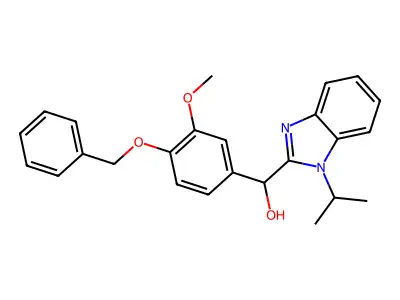 (3-Methoxy-4-phenylmethoxyphenyl)-(1-propan-2-ylbenzimidazol-2-yl)methanol structure