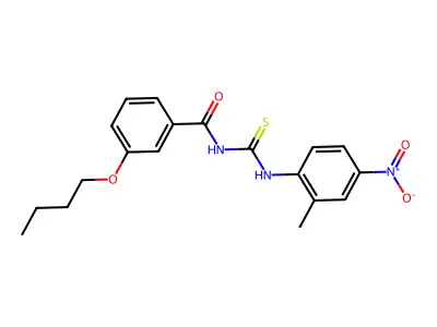 3-butoxy-N-[(2-methyl-4-nitrophenyl)carbamothioyl]benzamide structure