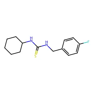 1-Cyclohexyl-3-(4-fluorobenzyl)thiourea structure