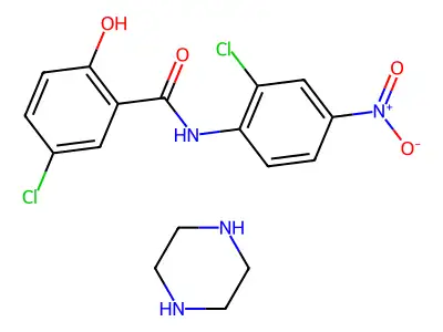 Niclosamide piperazine structure