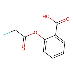 氟乙酰水杨酸 structure