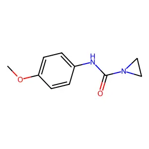 1-Aziridinecarbox-p-anisidide structure