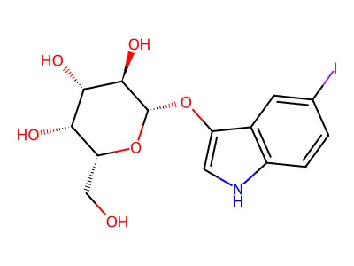 5-Iodo-3-indoxyl-b-D-galactopyranoside structure