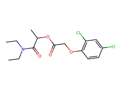 1-(Diethylamino)-1-oxopropan-2-yl (2,4-dichlorophenoxy)acetate structure