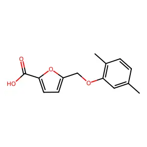 5-[(2,5-Dimethylphenoxy)methyl]furan-2-carboxylic acid structure