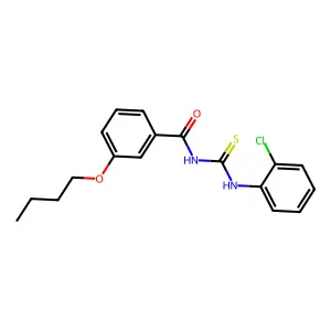3-butoxy-N-[(2-chlorophenyl)carbamothioyl]benzamide structure