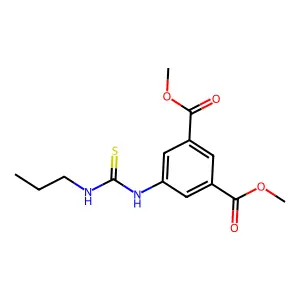 Dimethyl 5-[(propylcarbamothioyl)amino]benzene-1,3-dicarboxylate structure