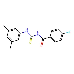 N-[(3,5-dimethylphenyl)carbamothioyl]-4-fluorobenzamide structure