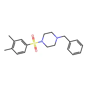 1-Benzyl-4-[(3,4-dimethylphenyl)sulfonyl]piperazine structure