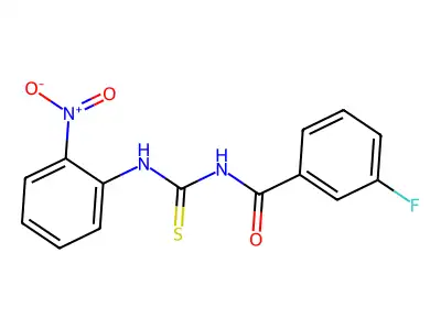 3-fluoro-N-[(2-nitrophenyl)carbamothioyl]benzamide structure