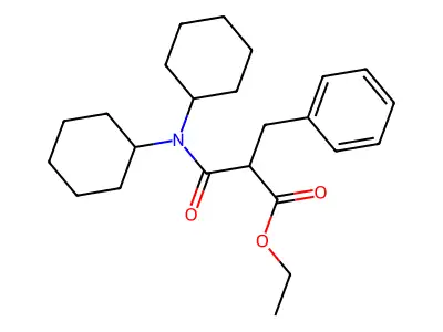Ethyl 2-benzyl-3-(dicyclohexylamino)-3-oxopropanoate structure