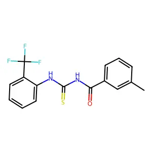 3-methyl-N-({[2-(trifluoromethyl)phenyl]amino}carbonothioyl)benzamide structure
