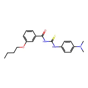 3-butoxy-N-{[4-(dimethylamino)phenyl]carbamothioyl}benzamide structure