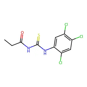 N-[(2,4,5-trichlorophenyl)carbamothioyl]propanamide structure
