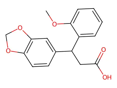 3-(1,3-Benzodioxol-5-yl)-3-(2-methoxyphenyl)propanoic acid structure