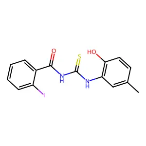 N-[(2-hydroxy-5-methylphenyl)carbamothioyl]-2-iodobenzamide structure