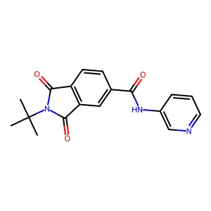2-tert-butyl-1,3-dioxo-N-pyridin-3-ylisoindole-5-carboxamide structure